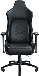 razer iskur xl black gaming chair lumbar support synthetic leather memory foam head cushion photo