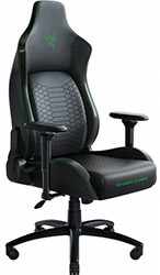 razer iskur xl green black gaming chair lumbar support synthetic leather memory foam head photo
