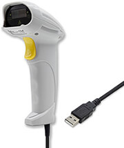 qoltec laser scanner 1d usb white photo