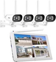 srihome nvs009 8 channels nvr 4 ipc037 bullet 1080p wireless waterproof cameras