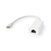 nedis ccgt64952wt02 usb adapter usb 32 gen 1 usb type c male rj45 female 1gbps 020m white tag photo