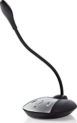 nedis micdu100bk wired microphone usb black grey photo