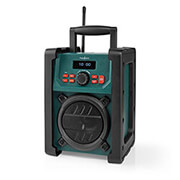 nedis rddb3100gn dab radio 15w with carrying handle black green photo