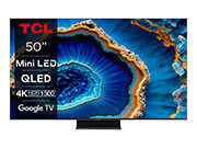 tv tcl 50c805 50 mini led qled 144hz 4k uhd smart wifi google tv photo
