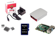 raspberry pi 4b 2gb white case cooling power bundle photo