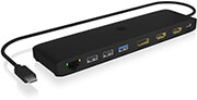 icyboxib dk2116 c 11 in 1 mobile docking station with triple video output photo
