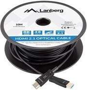 lanberg hdmi m m v21 cable 10m optical black photo lanberg hdmi m m v21 cable 10m optical black photo