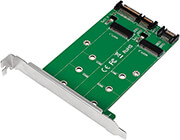 logilink pc0086 dual pcie sata to dual m2 pcie sata ssd adapter photo