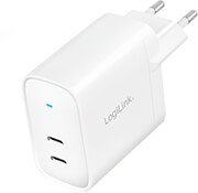 logilink pa0282 dual usb power socket 2xusb c pd 40w white photo