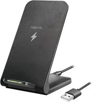 logilink pa0315 smartphone stand with wireless charging function 2 coils 15w black photo