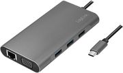 logilink ua0383 usb 32 docking station 10 port usb c pd silver photo