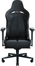 razer enki black gaming chair built in lumbar arch memory foam pu leather adjustable recline photo