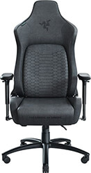 razer iskur xl fabric dark gray gaming chair lumbar support synthetic leather memory foam head photo