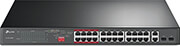 tp link tl sl1226p 26 port 24 10 100mbps poe 2 gigabit 2 sfp combo desktop rack switch photo