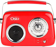 osio opr 3040r kokkino retro forito analogiko radiofono me bluetooth aux usb fm kai subwoofer 24w photo