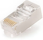 cablexpert shielded modular cat6 plug 30u gold plated 50 pcs per bag photo cablexpert shielded modular cat6 plug 30u gold plated 50 pcs per bag photo