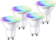 yeelight yldp004 a w1 gu10 colour smart light bulb 45 w wi fi white 4 pieces photo