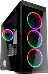 case kolink horizon rgb midi tower tempered glass pc case black photo