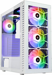 case kolink observatory hf glass argb midi tower case white with 6 argb fans 3x140mm 3x120mm photo