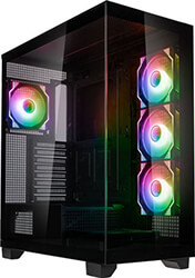 case kolink unity arena argb midi tower showcase black e atx 420mm clearance with 4 argb fans photo