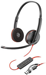 poly blackwire 3220 stereo usb c headset usb c a bulk photo