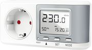 logilink em0005 energy cost meter with c02 calculator white silver photo