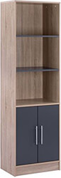 bibliothiki melaminis ensley hm202704 sonama gkri 60x30x180y ek photo