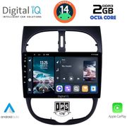 digital iq rtg 4506 cpa 9inc multimedia tablet for peugeot 206 mod 1998 2006 photo