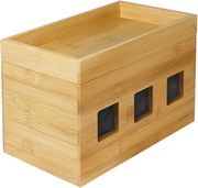 logilink kab0076 cable box 255x140x165 mm bamboo photo