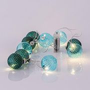 eurolamp 10 therma leyka led 5mm prasines glass mpales 6cm 3xaa diafano kal 50cm ip20 600 11245 photo