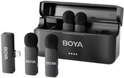 boya by v4d wireless 4 person 4 channel mini lavalier lightning iphone 24ghz microphone photo