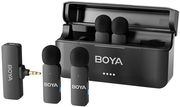 boya by v4 wireless 4 person 4 channel mini lavalier 35mm for camera 24ghz microphone photo