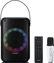 lenco btc 060bk systima karaoke me bluetooth asyrmato mikrofono kai fotismo led photo