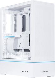 lian li sup01 white 45lt minimal footprint case for vertical gpu argb strips w 3x 120mm fans photo