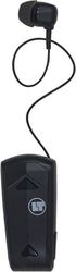 lamtech retractable bt 53 clip on headset black hanging cord lam000476 photo