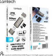 lamtech usb type c 30 high speed card reader metal grey lam113362 photo