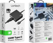 lamtech type c power adapter 100w lam113423 photo
