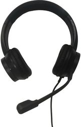 lamtech usb stereo headphone with mic noise cancelling black lam113072