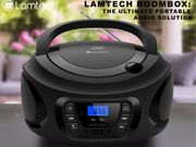 lamtech bluetooth stereo multi function boombox black lam112518