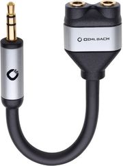 oehlbach i connect split y adapter 35 jack to 2x35 jack socket black temaxio photo