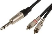 m6j 2r150 kalodio ixoy 63mm mono jack plug 2 x rca plugs 15 m temaxio photo
