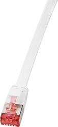 logilink patch cable flat cat6a shielded 750m white photo