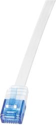 logilink patch cable flat cat6 u utp white 10m slimline photo
