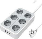 tessan 9 in 1 power strip 6xschuko 3xusb 2m cable ts 303 photo