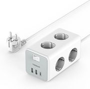 tessan 9 in 1 cuboid power strip 6xschuko 2xusb 1xtype c 2m cable ts 306 c photo