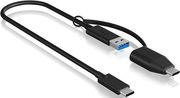 icy box type c 32 to usb 31 type c adapter 035m black ib cb033 photo