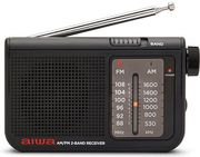 aiwa pocket am fm radio with dual analog tuner black rs 55 bk photo