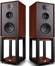 wharfedale linton mahogany red ixeia me baseis zeygos photo
