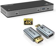 wavlink thunderbolt 3 docking station with charge pd 60w with dp to hdmi 4k 60hz adapter wl utd21h photo