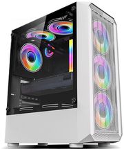armaggeddon gaming pc case with 4 argb fans tritron pro 100 white tritron100pro w photo